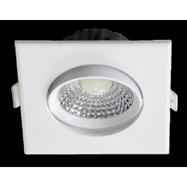 Светильник светодиодный точечный встраиваемый ДВО-7Вт 3000К 500 500Лм IP40 38° квадратный поворотный белый Jazzway