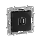 ETIKA Зарядное устройство с двумя USBразьемами 240В/5В 2400мА антрацит