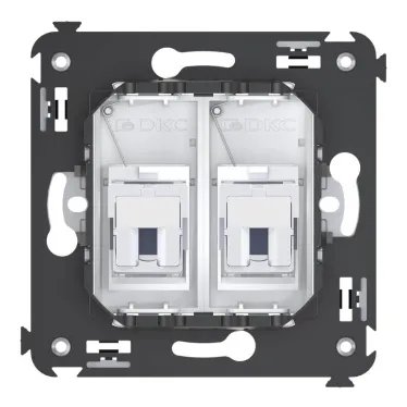 Avanti Розетка телефонная в стену двойная, ''Белое облако''