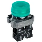 Кнопка LA167-BP31 d-22мм 1з зеленая