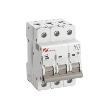 Выключатель автоматический AV-10 3P 40A (D) 10kA AVERES