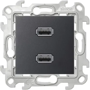 Коннектор 2хUSB, графит