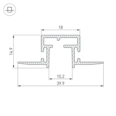 Профиль-держатель TEK-PIK-1010-2000 (ARL, Алюминий)