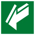 Знак эвакуационный E 19 ''Открывать движением на себя'' 200х200 мм, пленка самоклеящаяся с фотолюминесцентным покрытием ГОСТ Р 12.4.026-2001