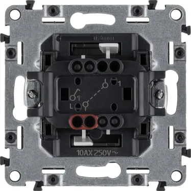 Valena ALLURE Выключатель 10АХ 250В с лицевой панелью Безвинтовые зажимы Слоновая кость