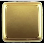 Выключатель одноклавишный наружный с изоляционной пластиной золото 10А