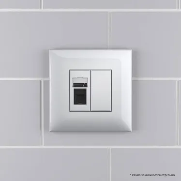 Avanti Телефонная розетка RJ-12 в стену Закаленная сталь