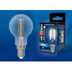 Лампа светодиодная. LED-G45-11W/3000K/E14/CL PLS02WH Форма шар, прозрачная. Серия Sky. Теплый белый свет (3000К). Картон. ТМ Uniel.