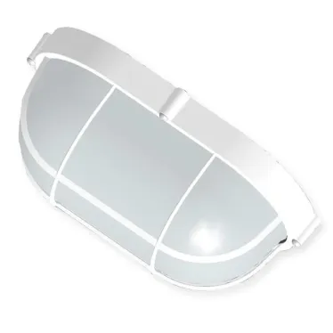 Светильник НПП-03-100-018 IP65 Банник 1202 Овал большой матовый/корпус с решеткой белый