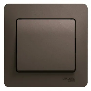Glossa Шоколад Выключатель 1-клавишный, сх.1, 10АХ (в сборе) | GSL000812 | SE