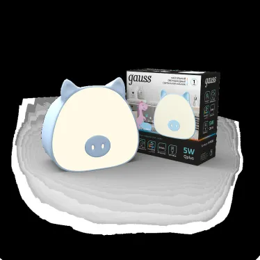 Светильник ночник настольный 5 Вт 200 лм 2700-6000К DC 5В Голубой IP20 112х54х109мм с Li-ion акк 1200мА диммируемый Qplus Gauss