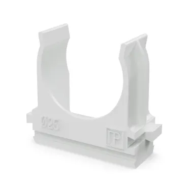 Крепёж-клипса для труб Полистирол белая д25