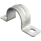 Крепежная скоба металлическая двухлапковая 20 мм