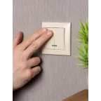 Валенсия выключатель 2-кл. 10А кремовый с индикатором