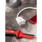 Вилка плоская без заземления белая 10А 250 В Proxima