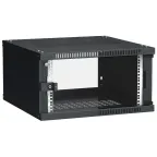 Шкаф LINEA WE 6U 600x600мм дверь стекло черный