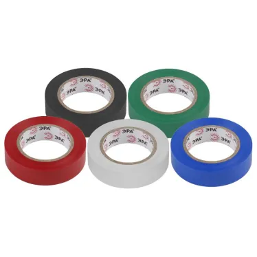 Изолента ПВХ 15мм*10м 5шт - 5 цветов (5/500/16000)только упаковками по 5 штук