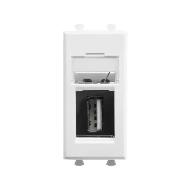 Avanti USB 2.0 розетка ''Белое облако'' модульная, тип А-А, 1 модульная