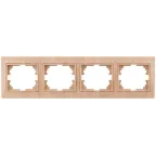 Рамка на 4 поста гор., СУ, Plano, сосна, 1-504-11
