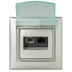 VALENA Рамка 1 пост алюминий IP44