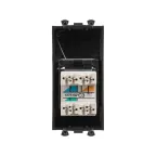 Avanti Телефонная розетка RJ-12 модульная Черный матовый 1 модуль