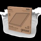 Светильник светодиодный ДВО 36 Вт 4000К 3100 лм 180-260В IP20 595х595х19мм Сталь призма с выведенным кабелем Офис Gauss