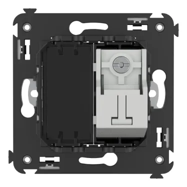 Avanti Розетка TV в стену, проходная, ''Черный квадрат''