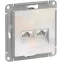 Розетка ATLASDESIGN двойная компьютерная RJ45+RJ45 категория 5E механизм жемчуг
