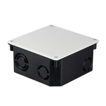 Коробка распаячная с крышкой КМТ-010-006 для твердых стен 110х110х50 полипропилен синяя/белая винты IP20 PROxima