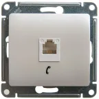 GLOSSA Розетка телефонная RJ11 перламутр в рамку