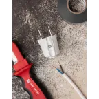 Вилка прямая без заземления белая 10А 250 В Proxima