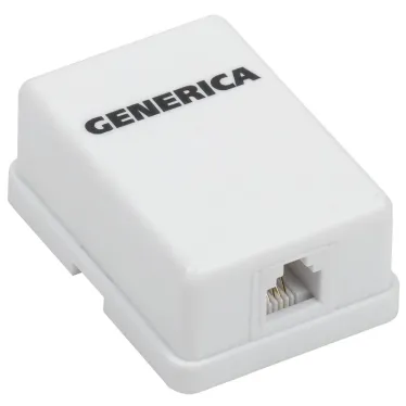 Розетка информационная настенная RJ12 категории 3 UTP 1 порт GENERICA