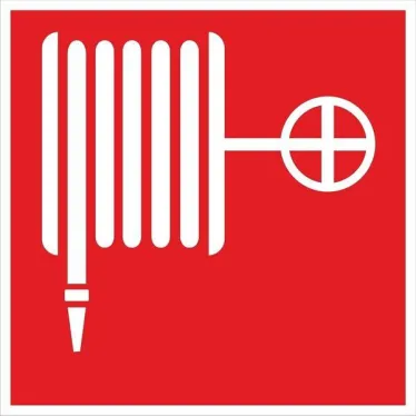 Знак F 02 ''Пожарный кран'' 200х200 мм, пластик ГОСТ Р 12.4.026-2001
