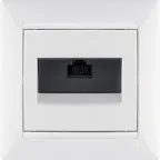 VALENA Рамка 1 пост горизонтальная белая