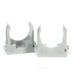 Крепеж-клипса для труб для монтажного пистолета серая в гофроящике d25 мм (900шт/кор)