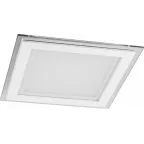 Светильник светодиодный ДВО-6w 4000K 480Лм квадратный со стеклом белый