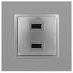 Устройство зарядное USB, 5В-2100мА, Эра Elegance, алюминий, 14-4110-03