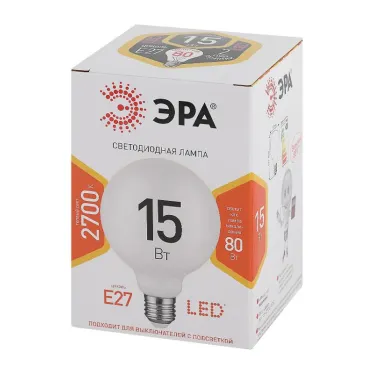 Лампа светодиодная STD LED G95-15W-2700K-E27 E27 / Е27 15Вт шар теплый белый свет