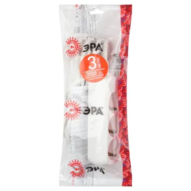 Удлинитель c заземл., 3х1мм2, 16А, ПВС, 3гн, 3м (20/600) U-3e-3m-3x1