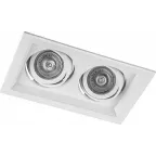 Светильник ИВО-2х50w G5.3 поворотный прямоугольный белый