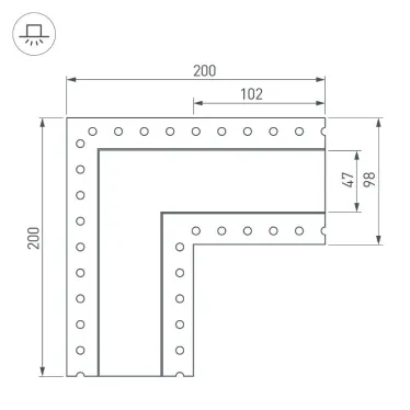 Угол SL-LINIA45-FANTOM (ARL, Металл)