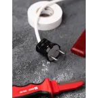 Вилка прямая без заземления черная 6А 250В