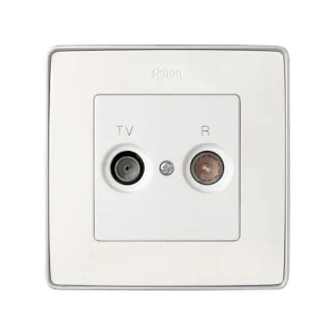 Розетка R-TV одиночная, затухание 9,8(R)-10,4(TV)dB, S82,82N,88, механизм