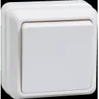 ОКТАВА Выключатель одноклавишный с кнопкой белый 10А