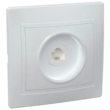 КВАРТА Розетка телефонная белая