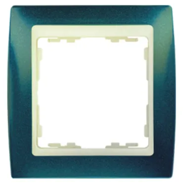 Рамка на 2 поста, S82, синий металлик - сл.кость
