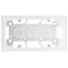 Коробка монтажная для накладного монтажа на 2 модуля, белый