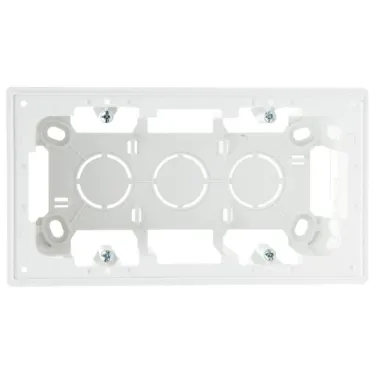 Коробка монтажная для накладного монтажа на 2 модуля, белый