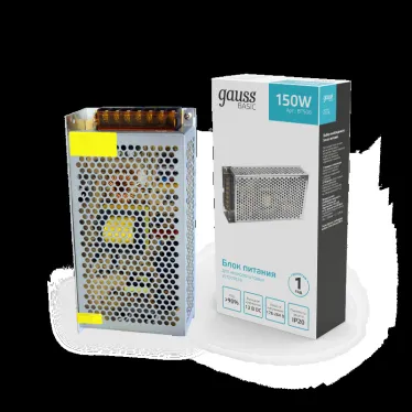 Блок питания для светодиодной ленты 150 Вт AC 176-264В Uвых 12В IP20 199х98х42мм Basic Gauss