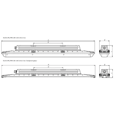 Светильник светодиодный SLICK.PRS LED 60 EM with driver box 5000K